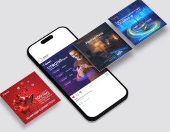 Layout criativo em dispositivos variados